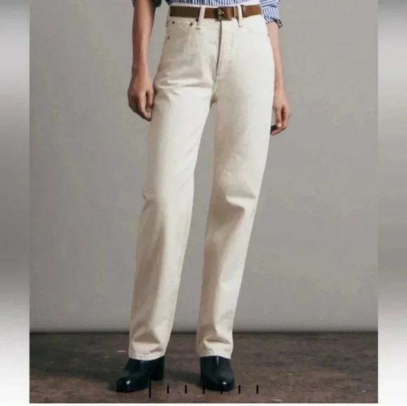 Rag & Bone High-Rise Slim Straight Leg Jeans(24) - Picture 6 of 14